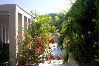 Jardín al aire libre en TerraCondos Loft 203 & 204