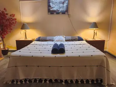 Cama o camas de una habitación en Loft Casa Guerrero Oaxaca
