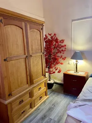 Cama o camas de una habitación en Loft Casa Guerrero Oaxaca