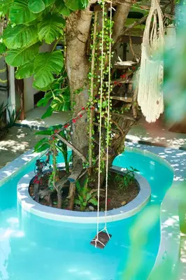 Jardín al aire libre en Chii Lú Casa de la Luna