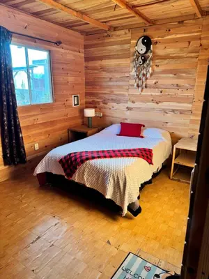 Cama o camas de una habitación en Quetzalli Rancho Sagrado