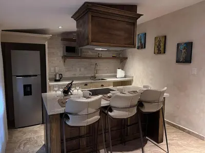 Una cocina o zona de cocina en Apto cerca del zócalo principal