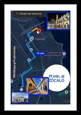 Plano de Minidepa completo 4camas a 9min del ADO 12min del aeropuerto