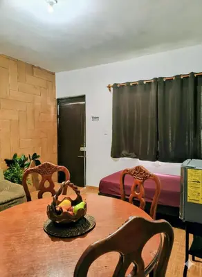 Zona de estar de Minidepa completo 4camas a 9min del ADO 12min del aeropuerto