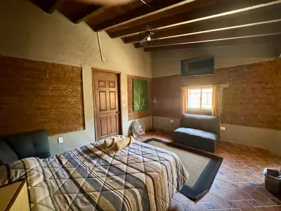 Cama o camas de una habitación en Cabañita TEPOZTLÁN