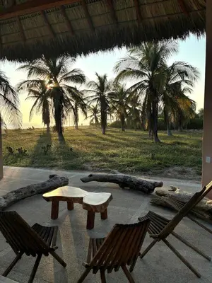 Jardín al aire libre en Casa Icaco, Naturaleza y calma junto al mar