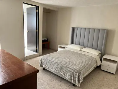 Cama o camas de una habitación en Depto de Descanso Económico vuelos AICM, conciertos GNP, F1