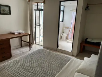 Cama o camas de una habitación en Depto de Descanso Económico vuelos AICM, conciertos GNP, F1