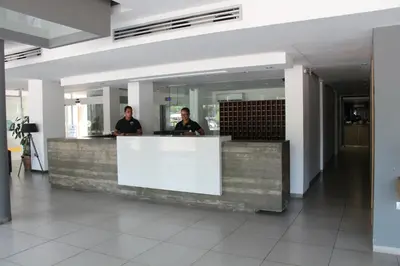 El vestíbulo o zona de recepción de Hotel Central
