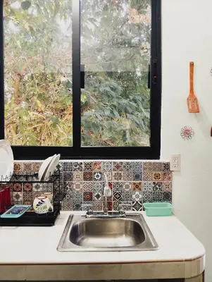 Una cocina o zona de cocina en Posada Casa Tortuga, Zipolite