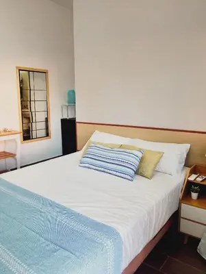 Cama o camas de una habitación en Posada Casa Tortuga, Zipolite