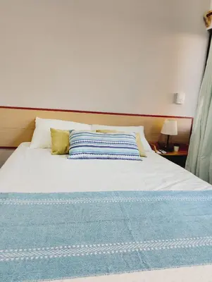Cama o camas de una habitación en Posada Casa Tortuga, Zipolite