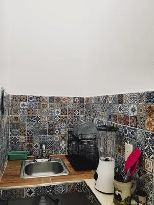 Una cocina o zona de cocina en Posada Casa Tortuga, Zipolite