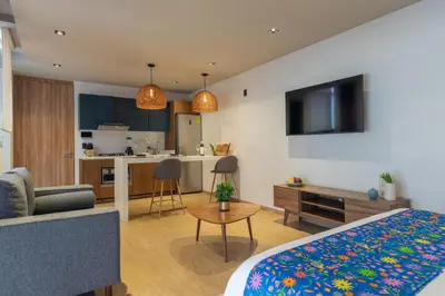 Una cocina o zona de cocina en Luxury Apartment in Narvarte 104