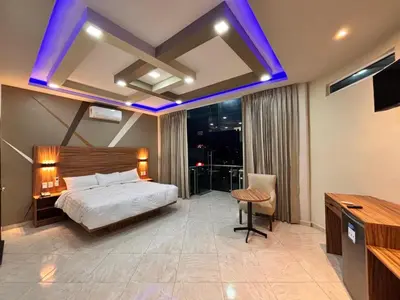 Cama o camas de una habitación en Grand Hotel Iguala