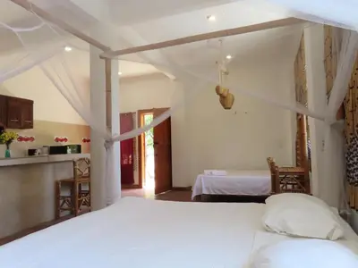 Cama o camas de una habitación en Hostal Axlan