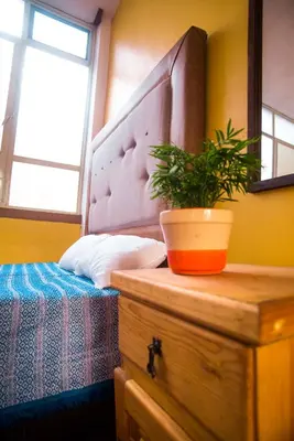 Cama o camas de una habitación en Casa de los Abuelos