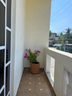 Plano de confortable casa de 3 habitaciones con aire acondicionado
