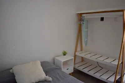 Cama o camas de una habitación en Casita en el centro de Oaxaca cerca de Santo Domingo