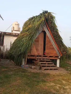 Plano de Cabaña en la playa