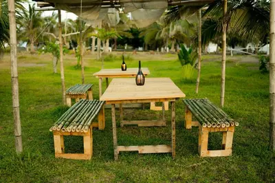 Plano de Cabaña en la playa