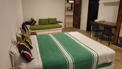 Cama o camas de una habitación en Casa del Carmen