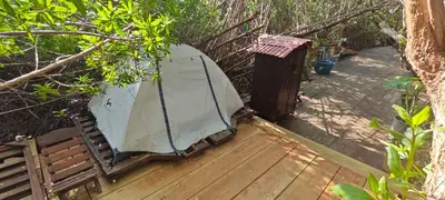 Jardín al aire libre en Commodity Camping Corazon Mazunte - Sol