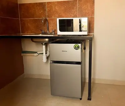 Una cocina o zona de cocina en Depa II con vista, a 2 min de Santo Domingo