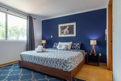 Cama o camas de una habitación en Casa Hidalgo By Mi Querido Coyoacán