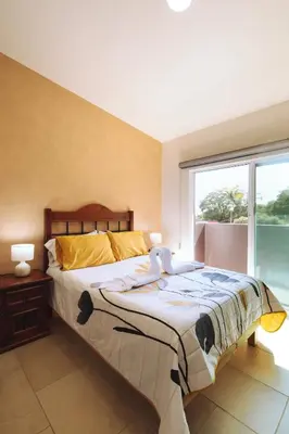 Cama o camas de una habitación en Casa Volcan