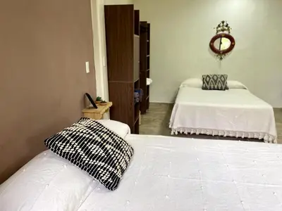 Cama o camas de una habitación en 2-Beds Loft in Oaxaca - Steps from Downtown