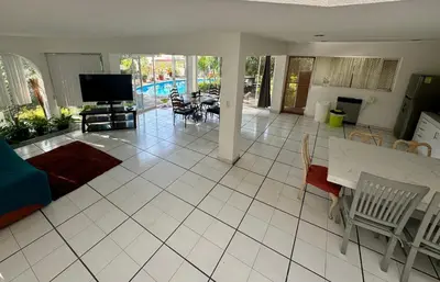 Zona de estar de Casa con Alberca y terraza un lugar tranquilo para disfrutar
