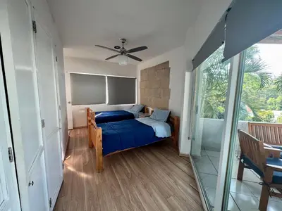 Cama o camas de una habitación en Casa con Alberca y terraza un lugar tranquilo para disfrutar