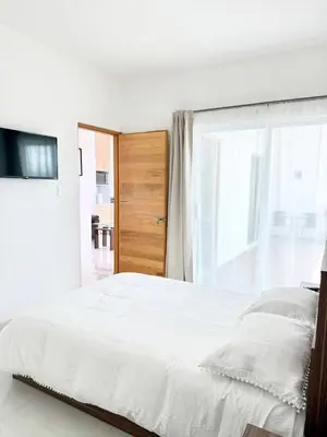 Cama o camas de una habitación en Cozy 2BR Apt in Oaxaca - Peaceful