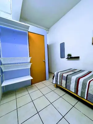 Cama o camas de una habitación en Habitación con baño privado para 1 persona cerca del ESTADIO AZTECA-BANORTE
