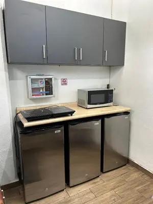 Una cocina o zona de cocina en Habitación con baño privado para 1 persona cerca del ESTADIO AZTECA-BANORTE