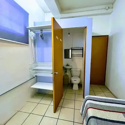 Habitación con baño privado para 1 persona cerca del ESTADIO AZTECA-BANORTE