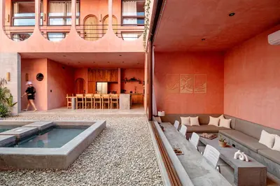 Zona de estar de Amplitude Coliving