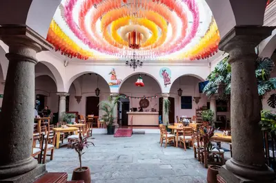 Un restaurante o sitio para comer en Hotel Posada Casa de la Tía
