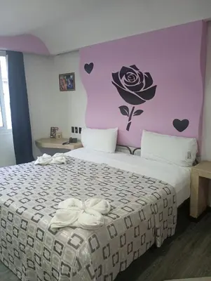 Cama o camas de una habitación en Hotel Florencia