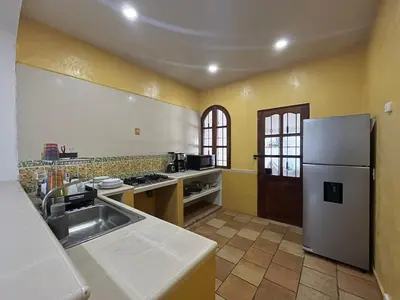 Una cocina o zona de cocina en Casa ola Rinconada Piscina Starlink 5 min caminando a bahía Carrizalillo