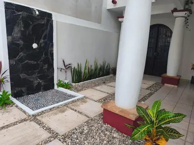 Jardín al aire libre en Casa ola Rinconada Piscina Starlink 5 min caminando a bahía Carrizalillo