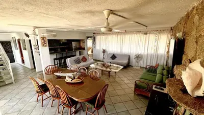Zona de estar de Beautiful house in Golden Acapulco