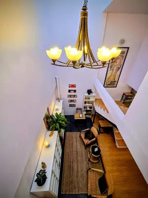Plano de Suite morada Moderna y céntrica ideal hasta para 7 viajeros