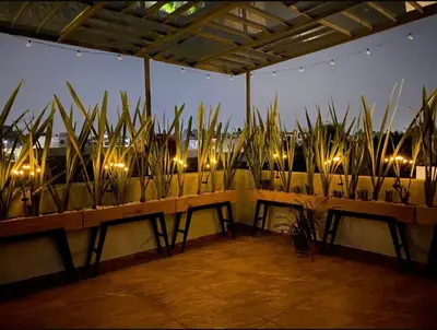 Un restaurante o sitio para comer en Hermosa residencia en San Pedro Cholula