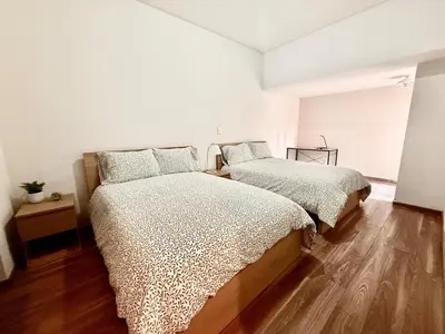 Cama o camas de una habitación en Departamento Popocatépetl 10 personas 5 camas