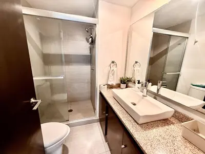 Un baño de Departamento Popocatépetl 10 personas 5 camas