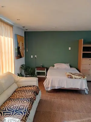 Cama o camas de una habitación en Bonito Departamento Centrico en Puebla Capital