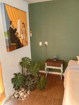 Cama o camas de una habitación en Bonito Departamento Centrico en Puebla Capital