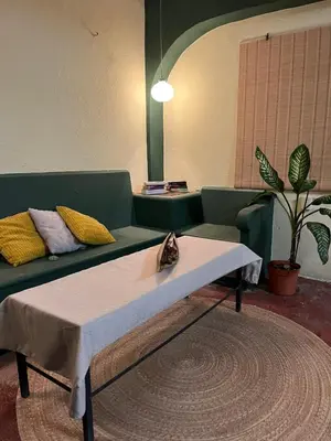 Zona de estar de Olivo Hostel, Punta Zicatela